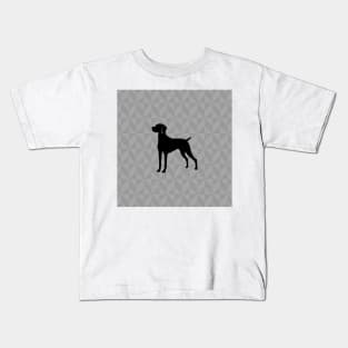 Hungarian Vizsla Dog Lover Gift - Scandi Geometric Silhouette Kids T-Shirt